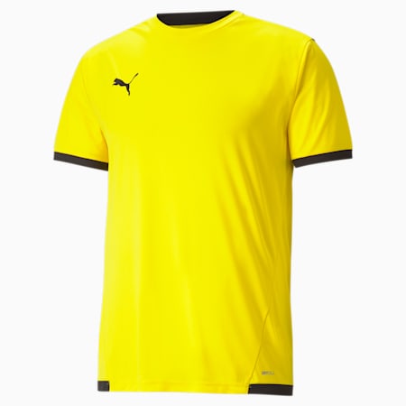 teamLIGA Men's Football Jersey, Cyber Yellow-Puma Black, small-THA