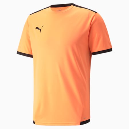 Camiseta de fútbol para hombre teamLIGA, Neon Citrus-Puma Black, small