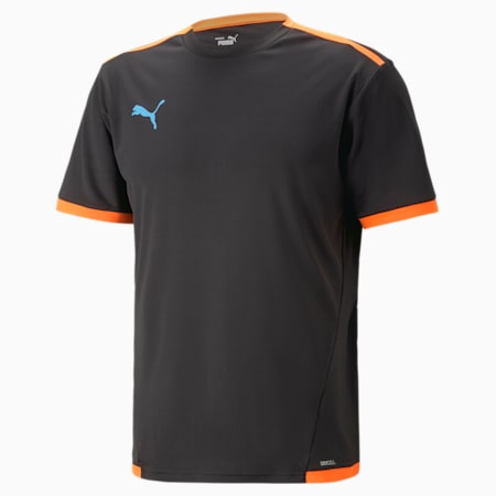 teamLIGA Men's Football Jersey, PUMA Black-Ultra Orange, small-DFA