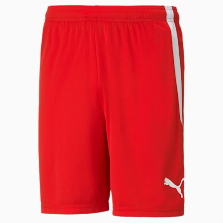 teamLIGA Men's Football Shorts, Puma Red-Puma White, small-PHL