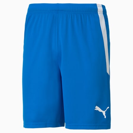 teamLIGA Men's Football Shorts, Electric Blue Lemonade-Puma White, small-PHL
