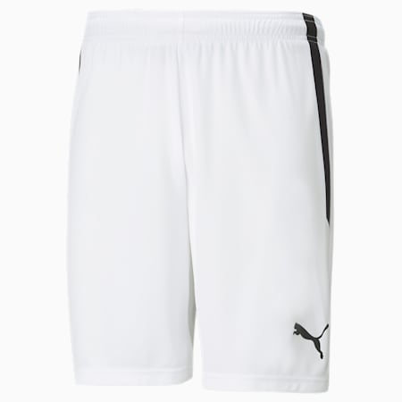 teamLIGA Men's Football Shorts, Puma White-Puma Black, small-THA