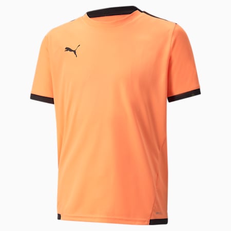 Młodzieżowa koszulka piłkarska teamLIGA, Neon Citrus-Puma Black, small