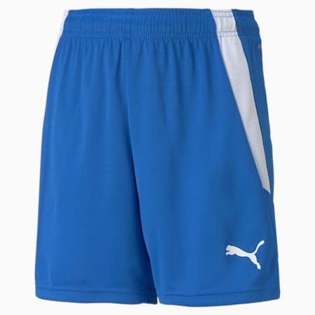 teamLIGA Youth Football Shorts, Electric Blue Lemonade-Puma White, small