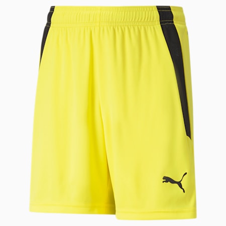 teamLIGA Youth Football Shorts, Fluo Yellow-Puma Black, small-SEA