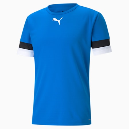 teamRISE Football Jersey Men, Electric Blue Lemonade-Puma Black-Puma White, small-SEA