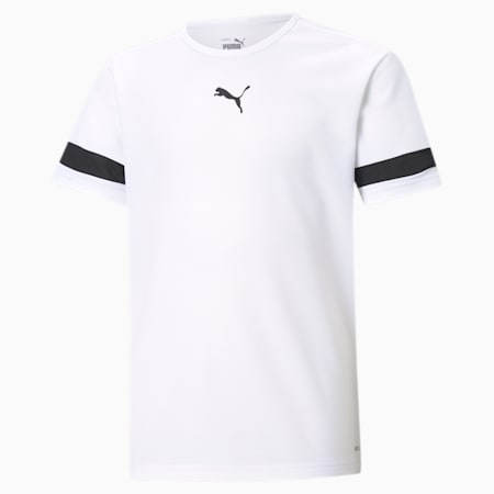 Młodzieżowa sportowa koszulka piłkarska teamRISE, Puma White-Puma Black-Puma White, small