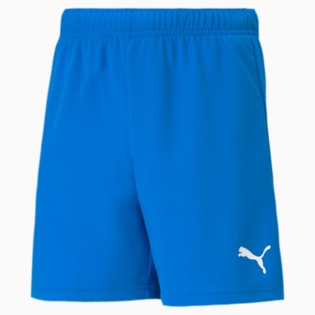 teamRISE Youth Football Shorts, Electric Blue Lemonade-Puma White, small
