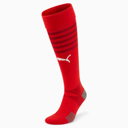 teamFINAL Men's Football Socks, Puma Red-Puma White, small-THA