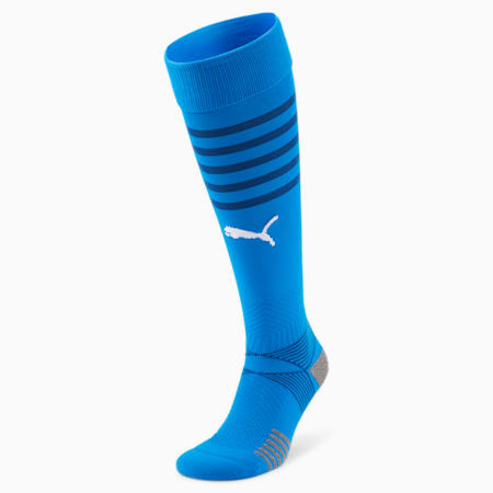 teamFINAL Men's Football Socks, Electric Blue Lemonade-Puma White, small-THA