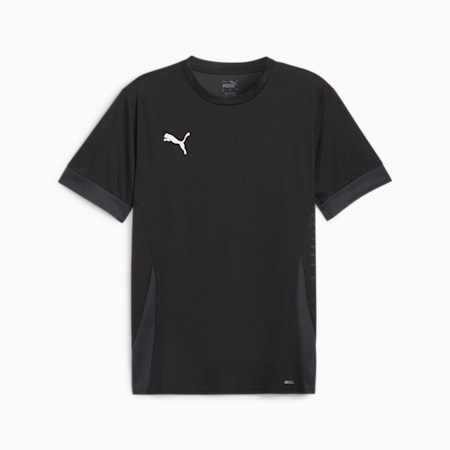 เสื้อฟุตบอลผู้ชาย teamGOAL Men's Matchday, PUMA Black-PUMA White-Flat Dark Gray, small-THA