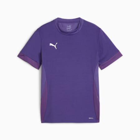 เสื้อออกกำลังกายเด็กโต teamGOAL Youth Matchday, Team Violet-PUMA White-Purple Pop, small-THA