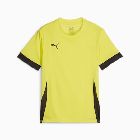 teamGOAL Youth Matchday Training Jersey, Fluro Yellow Pes-PUMA Black-PUMA Black, small-THA