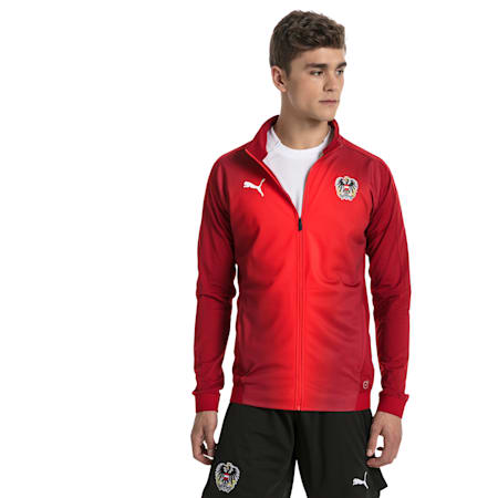 Austria Men S Stadium Jacket Red Dahlia Puma Sale Puma United Kingdom