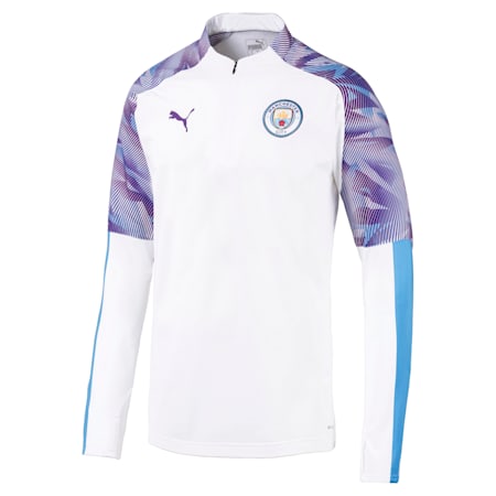 Manchester City FC Quarter Zip Men's Top | Puma White-Team ...