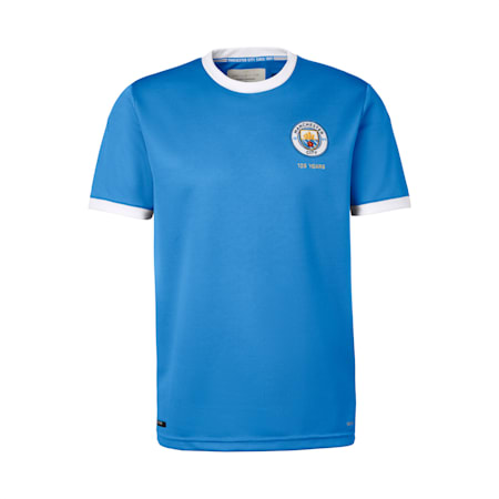 Manchester City Men's 125 Year Anniversary Replica Jersey, Marina-Puma White, small-SEA