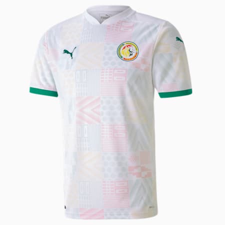 Camiseta réplica de la 1.ª equipación de Senegal para hombre, Puma White-Pepper Green, small