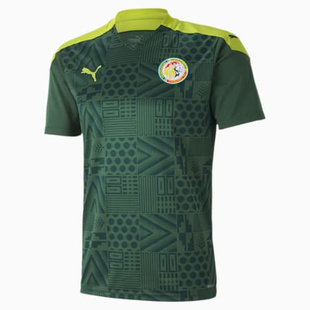 Camiseta réplica de la 2.ª equipación de Senegal para hombre, Dark Green-Limepunch, small