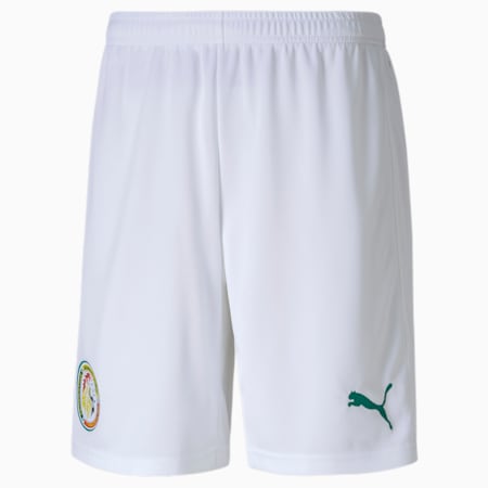 Senegal Home Replica Men's Football Shorts, Puma White-Pepper Green, small