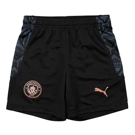 Manchester City Replica Kid's dryCELL Football Shorts, Puma Black-Dark Denim, small-IND