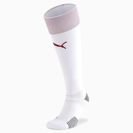 Suisse Men's Away Replica Socks, Puma White-Pomegranate, small