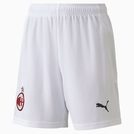 AC Milan Replica Youth Football Shorts, Puma White-Puma White, small-GBR