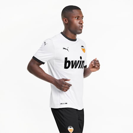 Valencia CF Home Replica Men's Jersey, Puma White-Puma Black, small-GBR