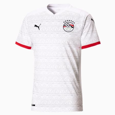 Męska replika koszulki wyjazdowej reprezentacji Egiptu, Puma White-Puma Black, small