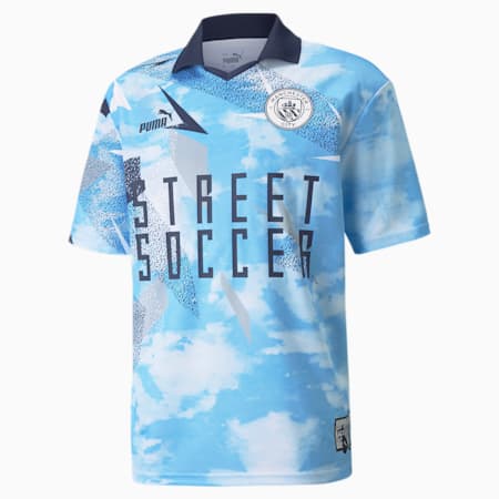 Camiseta de fútbol para hombre Man City Street Soccer, Team Light Blue-Peacoat, pequeño