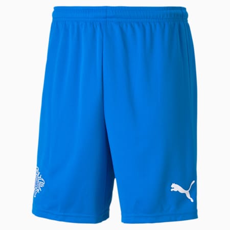 Shorts da calcio Islanda Replica uomo, Electric Blue Lemonade, small