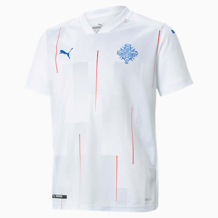 Camiseta réplica de la 2.ª equipación de Islandia juvenil, Puma White, small