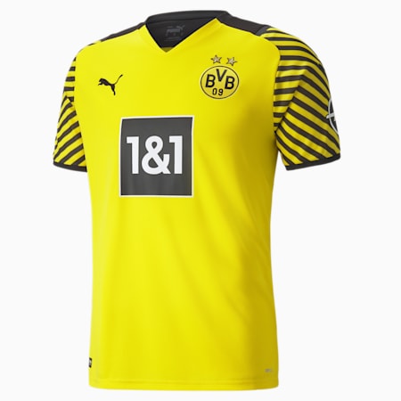 BVB Home Replica Men's  Jersey, Cyber Yellow-Puma Black, small-SEA