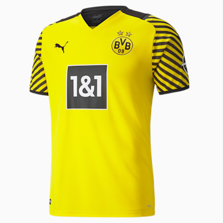 BVB Home Shirt Men's Replica Shirt, Cyber Yellow-Puma Black, small-IND