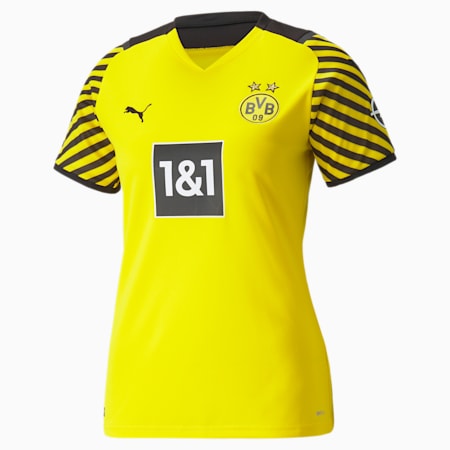 Camiseta réplica de la 1.ª equipación del BVB para mujer 21/22, Cyber Yellow-Puma Black, small