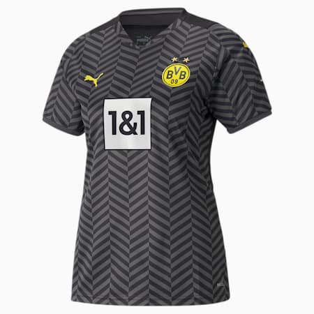 Camiseta réplica de la 2.ª equipación del BVB para mujer 21/22, Asphalt-Puma Black, small