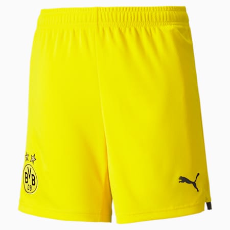 BVB Replica Jugend Fußballshorts 21/22, Cyber Yellow-Puma Black, small