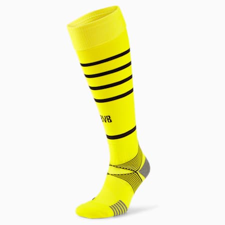 BVB Replica Men's Hooped Socks, Cyber Yellow-Puma Black, small
