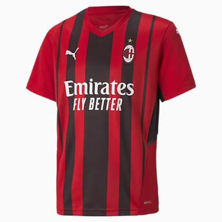 AC Milan Home Replica Youth Jersey, Tango Red -Puma Black, small-AUS