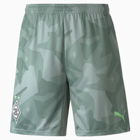 BMG Away Replica Men's Football Shorts 21/22, Laurel Wreath-Elektro Green, small