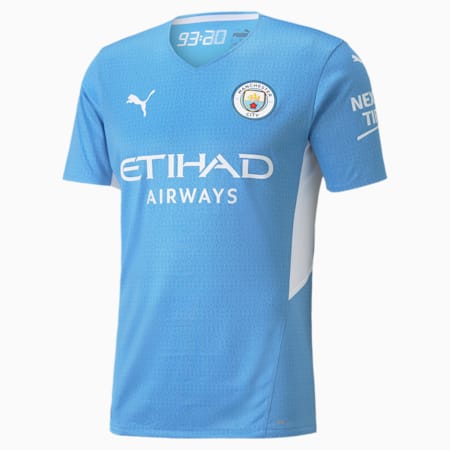 Man City Home Authentic Men's Jersey 21/22, Team Light Blue-Puma White, small-SEA