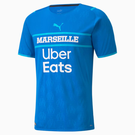 Camiseta auténtica de la 3.ª equipación OM hombre 21/22, Electric Blue Lemonade-Blue Atoll, small