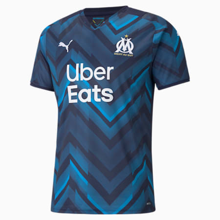 Olympique de Marseille Away Men's Replica Shirt, Peacoat-Bleu Azur, small-IND