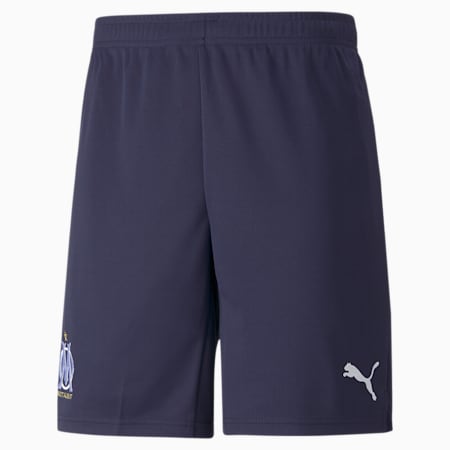 Shorts de fútbol para hombre réplica del OM 21/22, Peacoat-Puma White, small