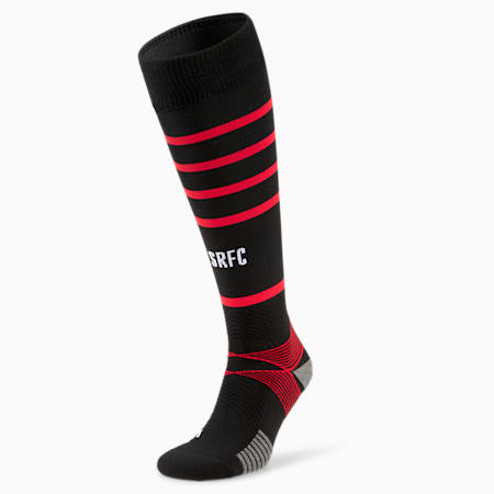 Stade Rennais/Rennes Replica Hooped Men's Football Socks, Puma Black-Puma Red, small