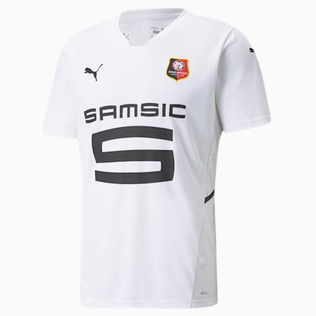 Stade Rennais/Rennes Away Replica Men's  Jersey, Puma White-Puma Black, small-GBR