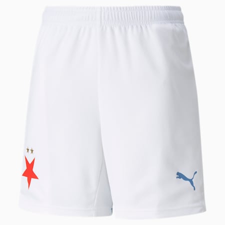 Shorts da calcio Home Slavia Prague da ragazzo, Puma White, small
