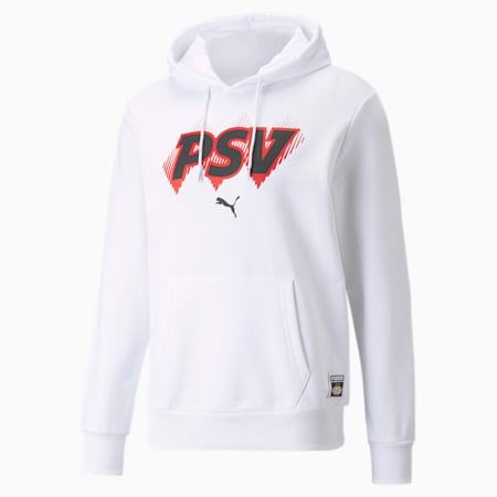 PSV FtblCore voetbalhoodie heren, Puma White-High Risk Red, small