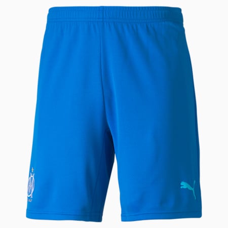 OM Third Replica Men's Football Shorts 21/22, Electric Blue Lemonade-Blue Atoll, small-GBR