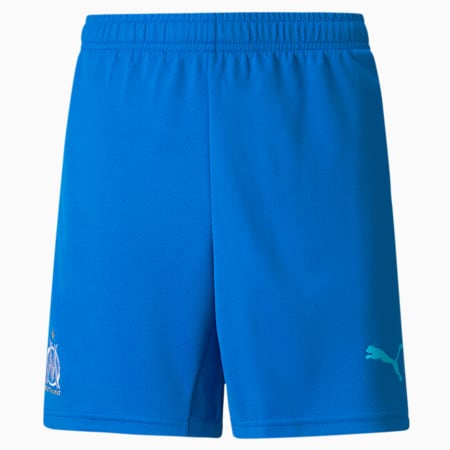 Shorts da calcio OM Third Replica da ragazzo, Electric Blue Lemonade-Blue Atoll, small