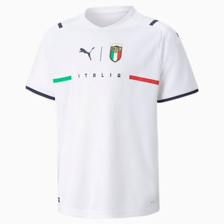 FIGC Away Replica Youth Jersey, Puma White-Peacoat, small